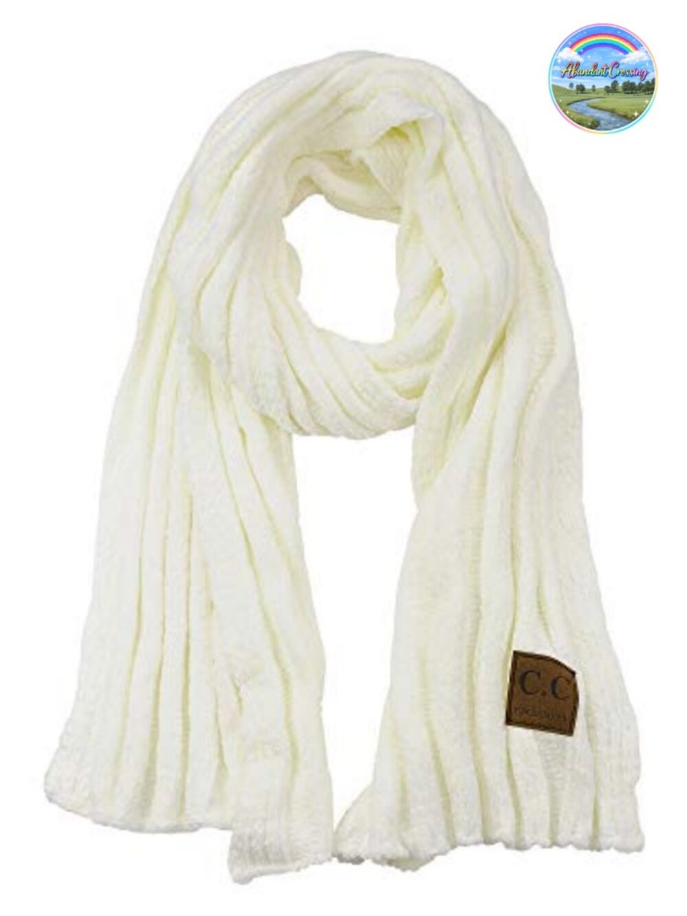 Chenille Ribbed Knit Shawl Wrap Scarf Ultra Soft Thick Warm